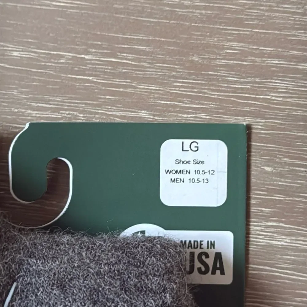 Hollow Alpaca Boot Socks M & Large Grey Men 10-13 Women 10-12 NWT IN PACKAGING_5